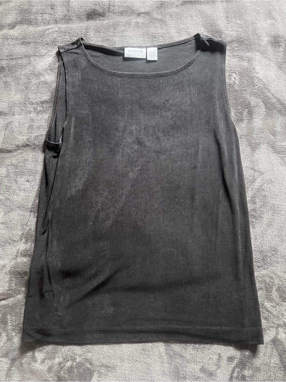 Chico's Travelers Sleeveless Scoop Neck Women's Top in Chocolate Brown